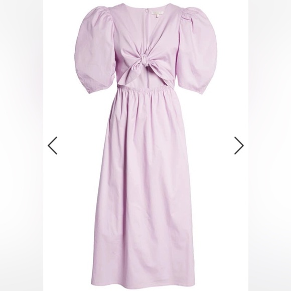 NWT WAYF Lavender twist cutout dress - Picture 4 of 14